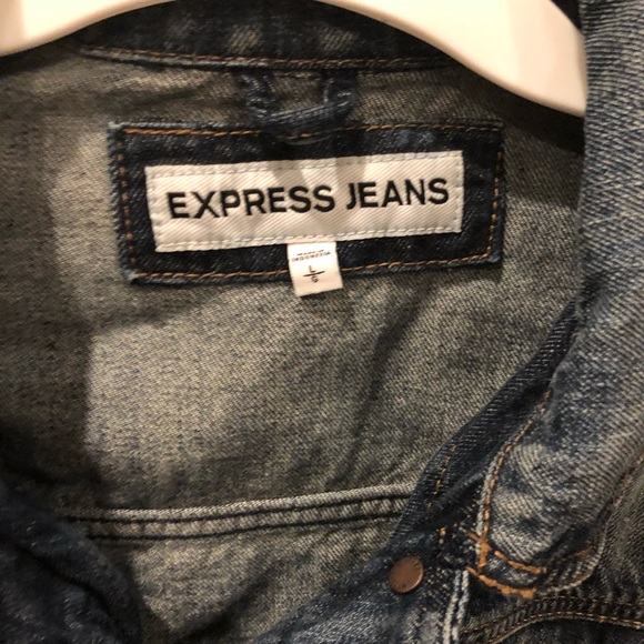 Express denim jacket women’s EUC size large - Picture 4 of 4